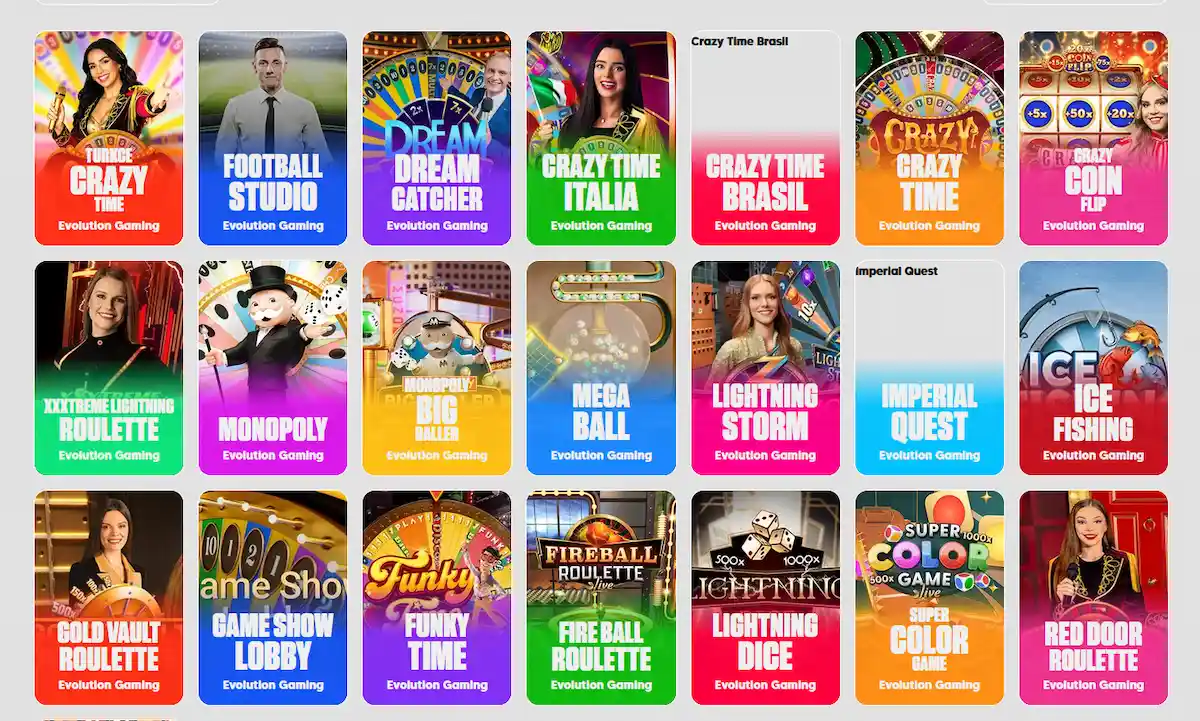 Game-Show-Format Crazy Time im Live-Casino von MrWest
